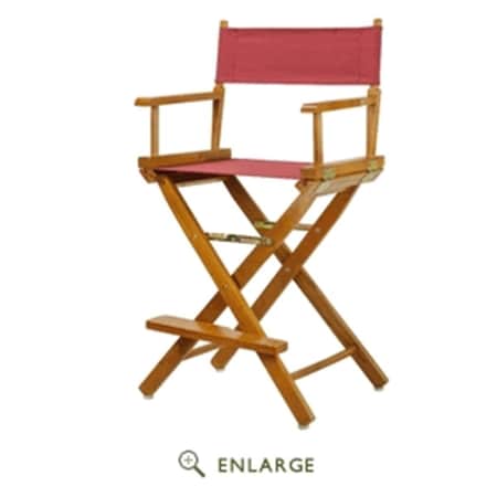 Betterbeds 220-05-021-48 24 in. Directors Chair Honey Oak Frame with Burgundy Canvas BE4231515